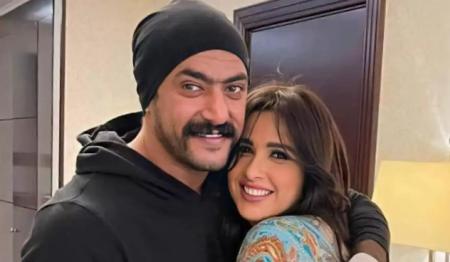 حقيقة خلاف ياسمين عبد العزيز وزوجها احمد العوضي بسبب خطيبته السابقة